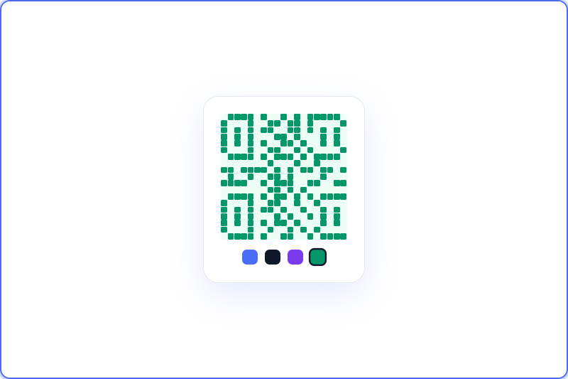 Screenshot of the app QR code system page